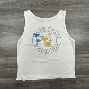 Vintage Myrtle Beach Shirt Mens XL White Tank Top Summer Of 88 Cocktail Club 80s
